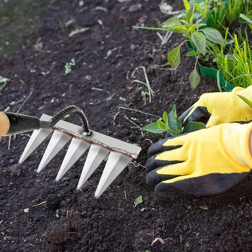 5 Teeth Carbon Steel Weeding Tool🌱